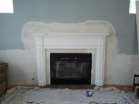 fireplace before remodeling