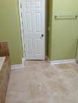 floor after remodeling, bathroom, tiles, ceramic tiles, door in bathroom